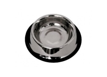 Ciotola Mangiatoia Abbeveratoio in Acciaio Inox Antiscivolo per Cani/Gatti 115 mm art.101